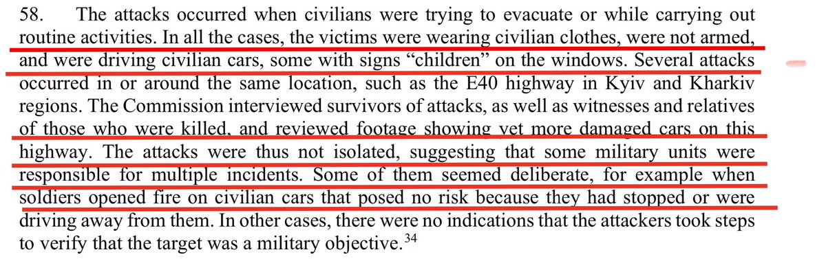 Executions of those “on the move” (looking for food, medicine, trying to evacuate) are a separate category because such killings imply not merely a disregard for civilians but intent to kill. Cases where cars with “Children” signs were attacked. 