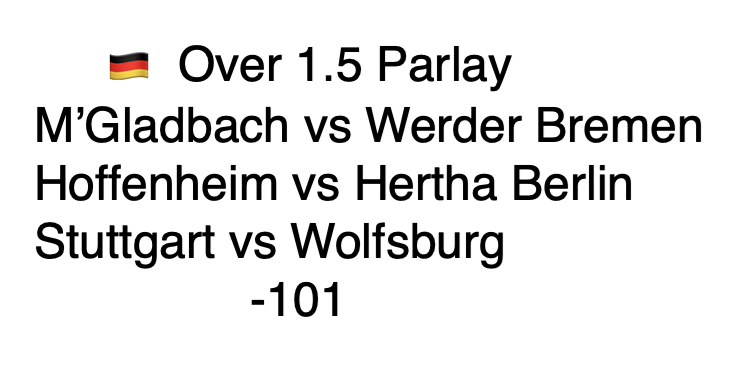 WinningBetsPod's tweet image. Fridays Card

🇩🇪 O1.5 Parlay -101 

#NOTNEW O9.5 Corners -106 

Davis (LAL) O27.5 Pts -105
McCollum (NOP) O3.5 3PM +165

Free rolls 📎 (NBA 1st Basket Parlay, Premier League Parlay)