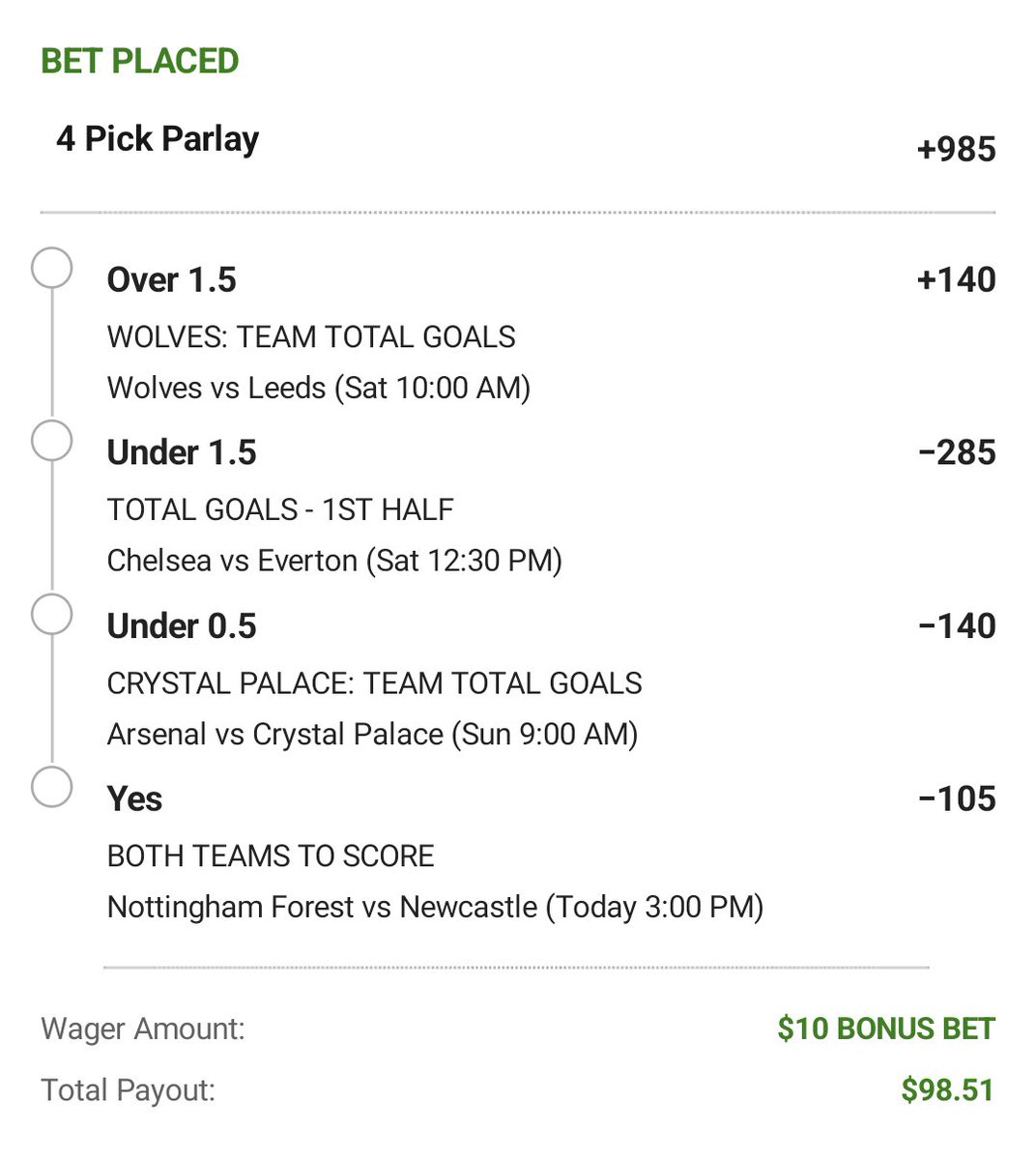 WinningBetsPod's tweet image. Fridays Card

🇩🇪 O1.5 Parlay -101 

#NOTNEW O9.5 Corners -106 

Davis (LAL) O27.5 Pts -105
McCollum (NOP) O3.5 3PM +165

Free rolls 📎 (NBA 1st Basket Parlay, Premier League Parlay)