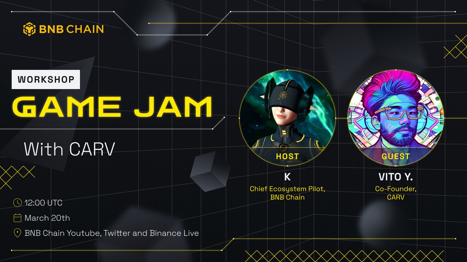 CARV on Twitter "CARV x BNB Chain Game Jam Before beginning the live stream, let's