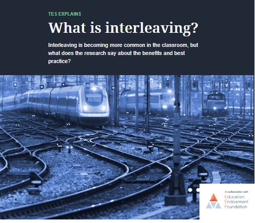 Tes explains: Interleaving

As interleaving is becoming more common in classrooms, find out what the evidence says with Tes explains.

Read more: ow.ly/acMT50NfVFh