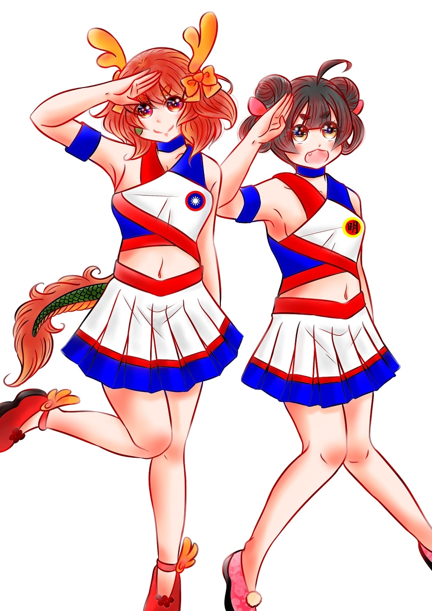 shiu65's tweet photo. 中華 #中華 #擬人化 #台灣 #女の子 #野球 #龍娘 #チアガール #味全龍 #味全ドラゴンズ #制服 https://t.co/VkNUG0Mqfo https://t.co/DRoEug1f9W