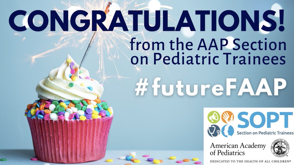AAPSOPT's tweet image. From all of us here at @AmerAcadPeds...
CONGRATULATIONS!!!! 🎉

We're so excited to have you join us in the BEST specialty in medicine! 💙💚💛

Don't forget to tag us and use #pedsmatch2023 #FutureFAAP #IPickedPeds so we can celebrate with you!!