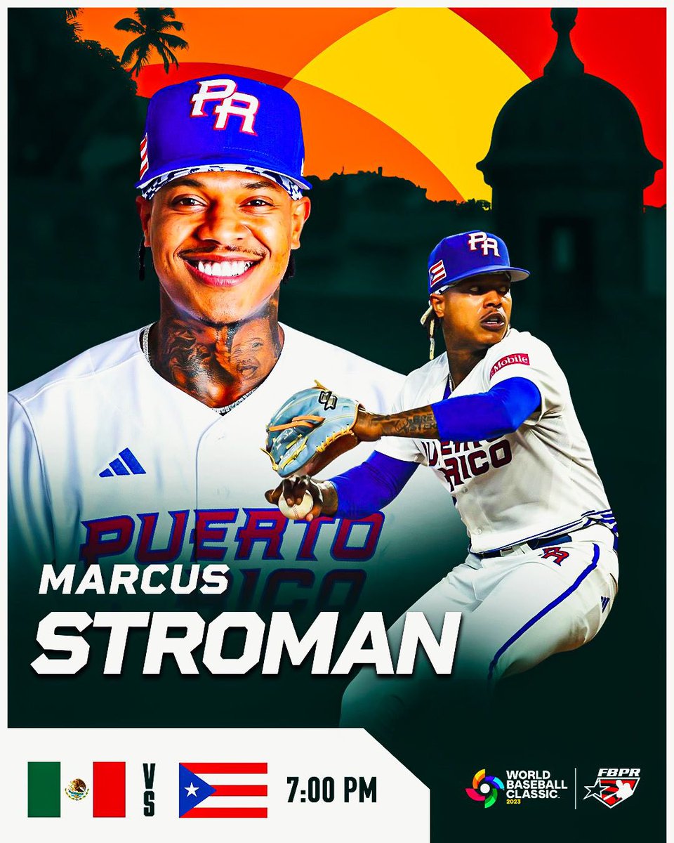 Marcus Stroman 🆚 México🇲🇽

⌚️ 7:00 p.m. 
🏟️ LoanDepot Park, Miami
📺 <a href="/wapadeportes/">#WAPADeportes</a>
 
#LosNuestros🇵🇷
#WorldBaseballClassic