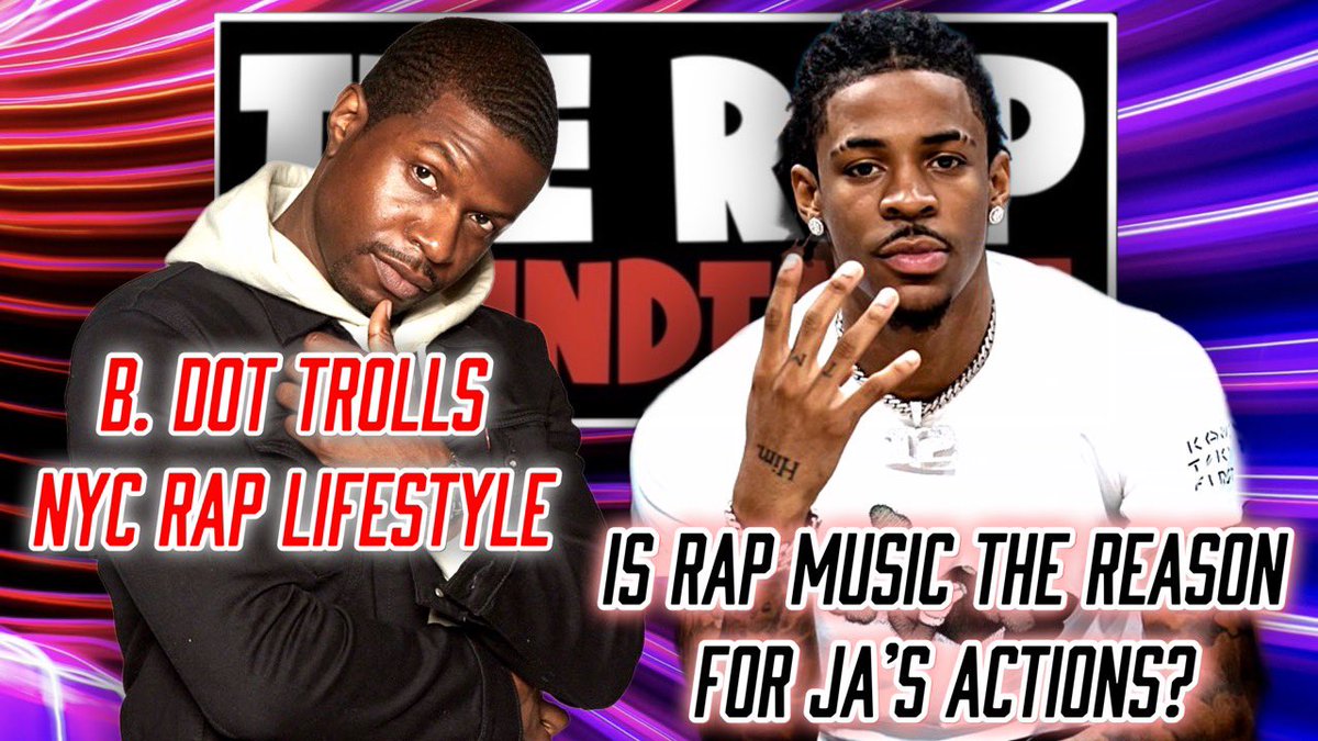 RapRoundtablePC's tweet photo. 🔴LUNCH BREAK

Ja Morant Suspended Because Of Rap Music Influence? | B Dot Questions NYC Rap Swag | #TheLunchHour

🔴: https://t.co/NA3TL1D7ks https://t.co/JDvJUHxkQT