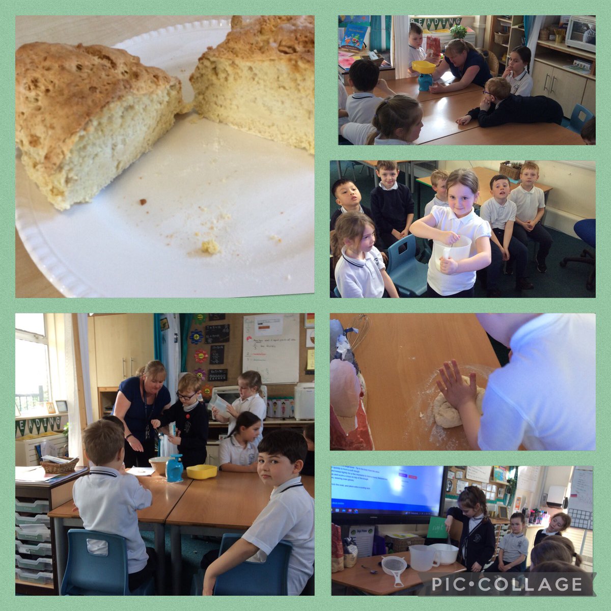 FPS_2_SuperDino's tweet image. Baking soda bread to finish off our British Science Week activities 😋 #fpsscience