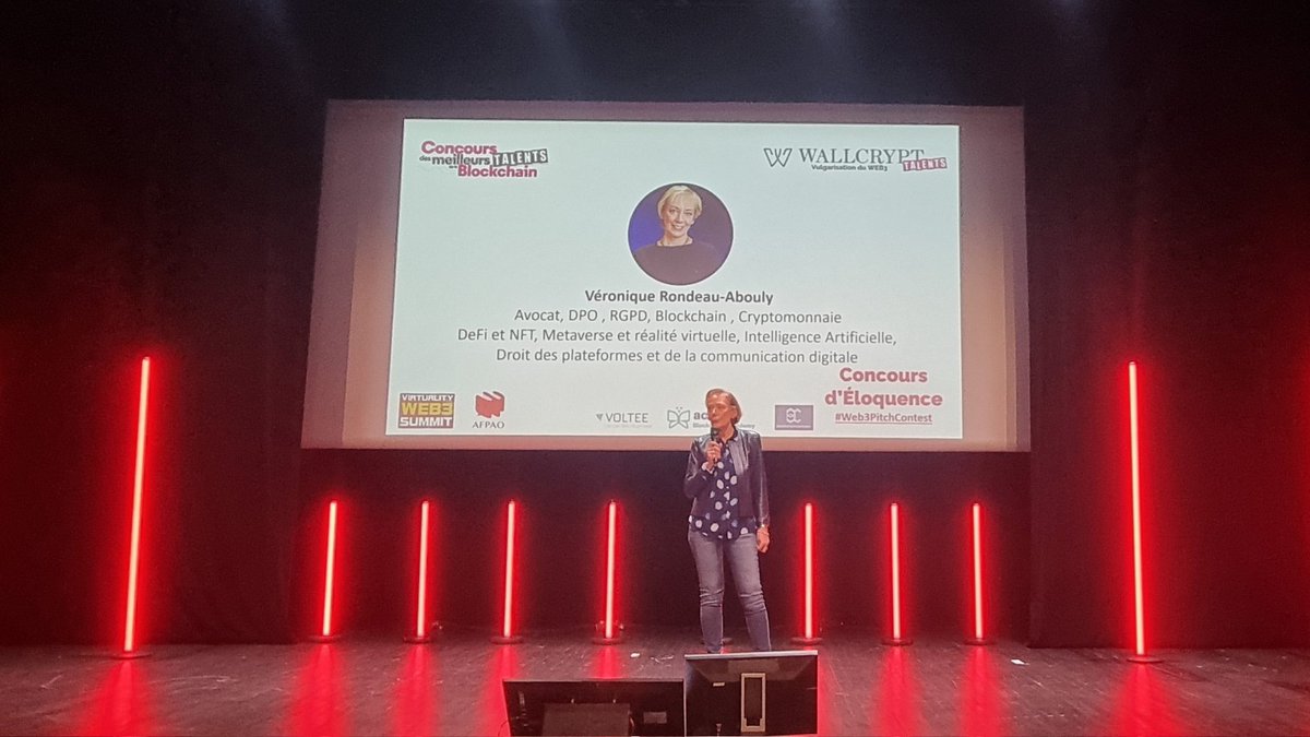 Wallcrypt (@wallcrypt) on Twitter photo Au tour de Véronique RONDEAU-ABOULY, <a href="/VAbouly/">Véronique Rondeau-Abouly</a>, Avocate Blockchain, de nous faire sa présentation sur le thème du métaverse.
#Crypto #NFT #crypto #event #Web3pitchcontest <a href="/Web3Virtuality/">Virtuality Web3 Summit</a> <a href="/AFPAO_Fr/">AFPAO</a> Au tour de Véronique RONDEAU-ABOULY, <a href="/VAbouly/">Véronique Rondeau-Abouly</a>, Avocate Blockchain, de nous faire sa présentation sur le thème du métaverse.
#Crypto #NFT #crypto #event #Web3pitchcontest <a href="/Web3Virtuality/">Virtuality Web3 Summit</a> <a href="/AFPAO_Fr/">AFPAO</a>