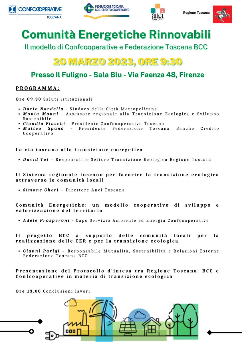Comunità Energetiche Rinnovabili , lunedì 20 marzo, ore 11