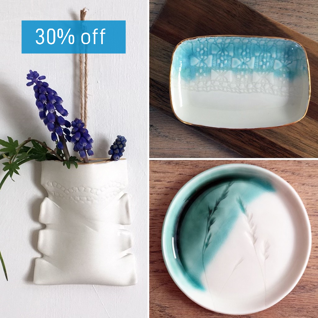 Our sale with potter Louise Hall ends this month. Louise has made the difficult, but also happy decision to put her business on hold to have more time with her young family. She's calling this 'indefinite maternity leave' so all remaining stock has 30% off madebyhandonline.com/collections/lo…