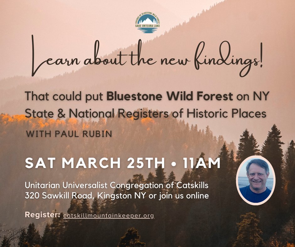 SaveCatskills's tweet photo. Learn about new geological and historical findings that could put the Bluestone Wild Forest on New York State's Historic Site Registry with geologist Paul Rubin and @mountainkeeper - Mar 25 @ 11am https://t.co/c5fyqoMcon https://t.co/J1cqhFanEU
