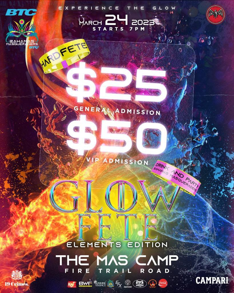 BahMasqueraders's tweet photo. 🎟️TICKETS AVAILABLE🎟️

General tickets are $25 
VIP tickets are $50 which includes a welcome Grey Goose cocktail, Express Cash bar &amp; bathroom area! 
⚠️ VIP tickets are limited so get yours now! ⚠️ 

‼️ MORE AT THE DOOR ‼️

🗓 Friday March 24th is time to GLOW! ✅ https://t.co/9FNSbaiYfy
