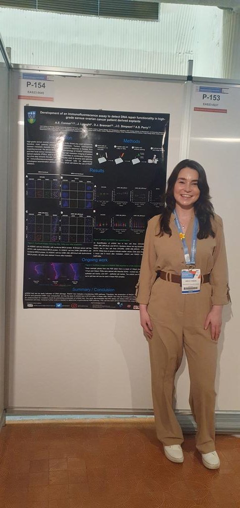 Had a fabulous three days at #EASImmuneResponses listening to some amazing speakers. Thank you to everyone who came to see my poster. I loved having the opportunity to discuss my #OvarianCancer research with experts in the field of #DNARepair