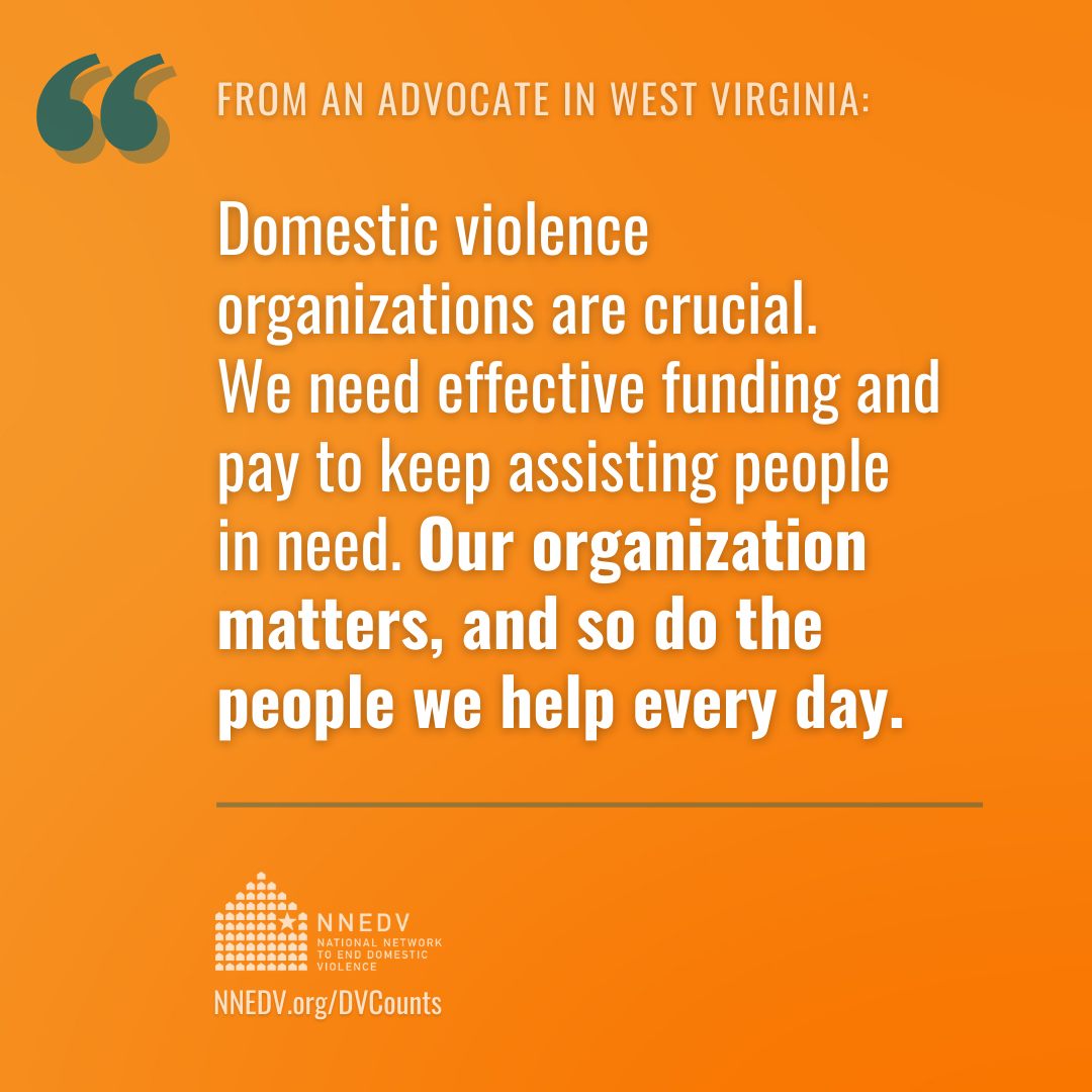 From <a href="/nnedv/">NNEDV</a>:

The 17th Annual Domestic Violence Counts Report is now available! Read the results of this one-of-a-kind survey capturing the urgent needs of domestic violence survivors and the advocates and programs that support them: bit.ly/3wM22dD

#DVCounts