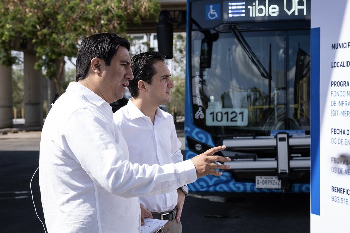 jorgemendozas's tweet photo. Realizamos un recorrido para conocer el #VaYVen, iniciativa del @GobYucatan que brinda transporte eficiente, seguro y ordenado a las y los habitantes de #Mérida
Este es uno de los 15 sistemas de transporte masivo que han recibido apoyo de @banobras_mx #Fonadin #PROTRAM en 🇲🇽 https://t.co/POLjM9yjQ7