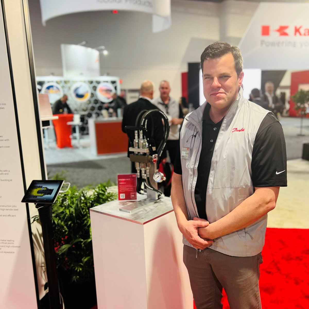It's day four of #IFPE2023! We have plenty happening in our booth at South Hall #S80515. Come explore the newly refreshed Vickers by #Danfoss portfolio. Also, ask about our new innovative Multi-FF Multiplate Quick Disconnect Coupling, and PC036 with PC-GO Propel software.