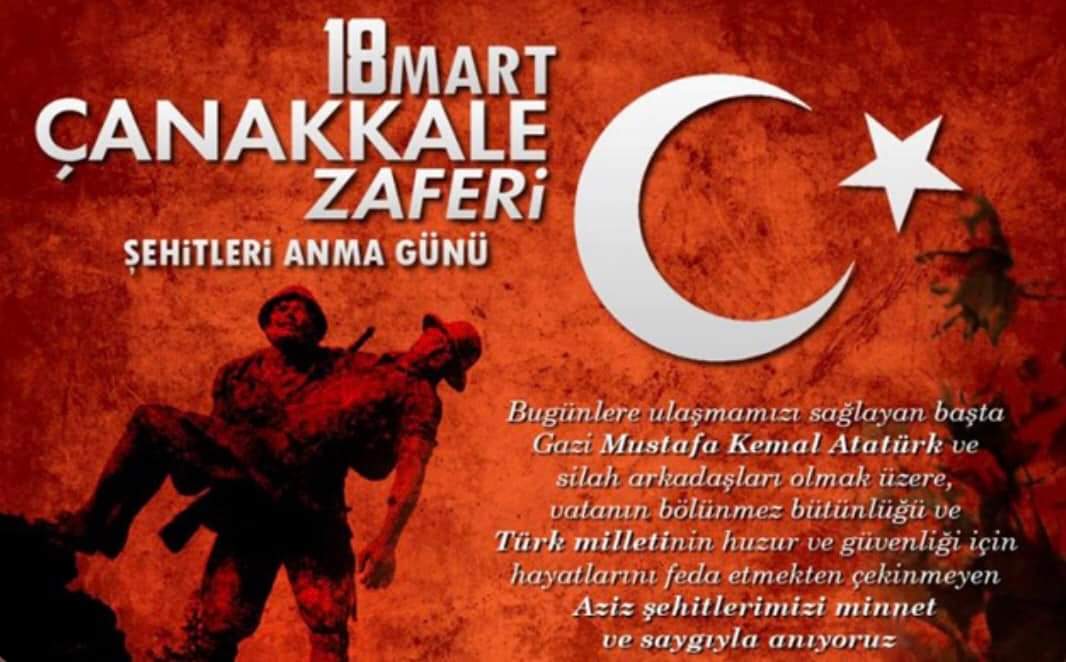 Çanakkale Zaferi’nin 108. yılında, başta Ulu Önder Mustafa Kemal Atatürk olmak üzere, tüm kahramanlarımızı saygı ve minnetle anıyoruz.#18martcanakkalezaferi #CanakkaleGecilmez