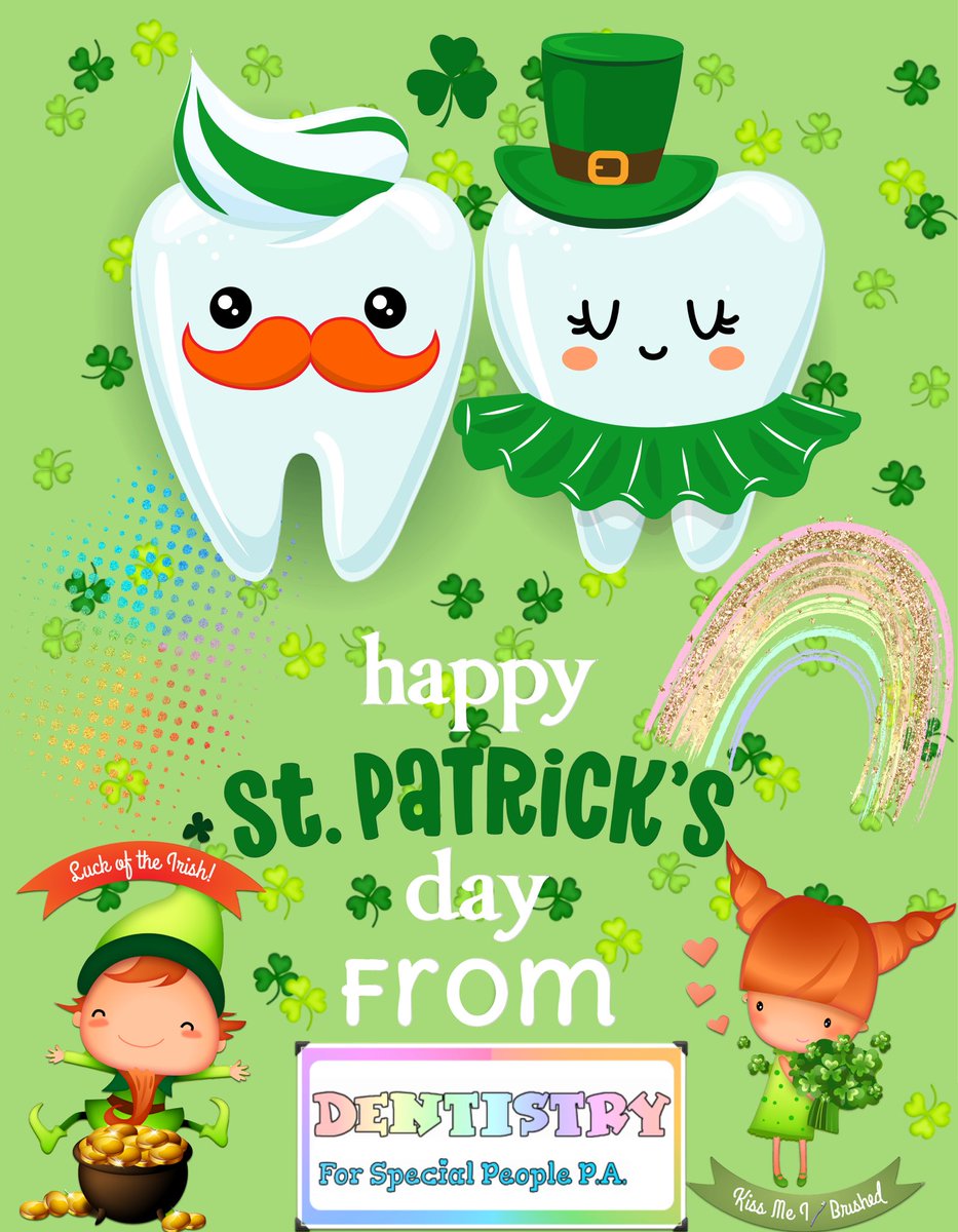 TeamDFSP's tweet photo. 🇮🇪☘️Even if you are Irish, one thing you shouldn’t leave to luck is your oral health!💚🪥Brush and floss twice a day for a clean, healthy mouth!🤗🇮🇪 #StPatricksDay #pediatricdentist #pediatricdentistry #luckoftheIrish #smile #kidsdentist #SaintPatricksDay #brushyourteeth https://t.co/Bpl1p8z0wM