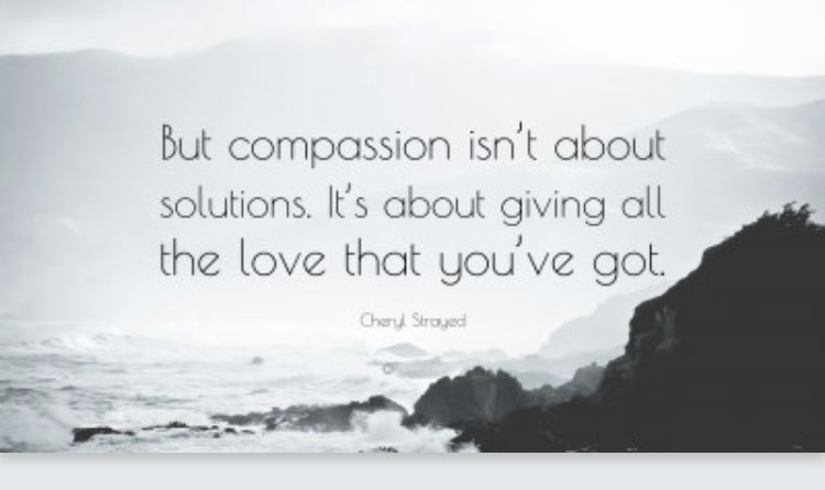 You don’t have the ability to fix everyone but you can care. Be real. Be compassionate #365daysofcompassion
