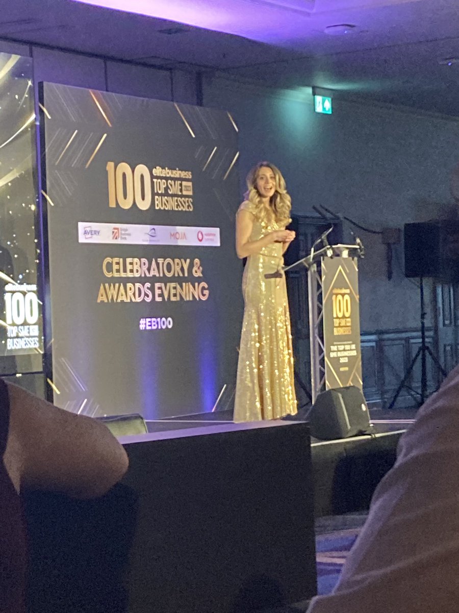 elitebizmag's tweet photo. The Innovation of the Year award, presented by @sabsstocker. Congratulations to @mattressonline! #EB100 https://t.co/mz80gxhTo6