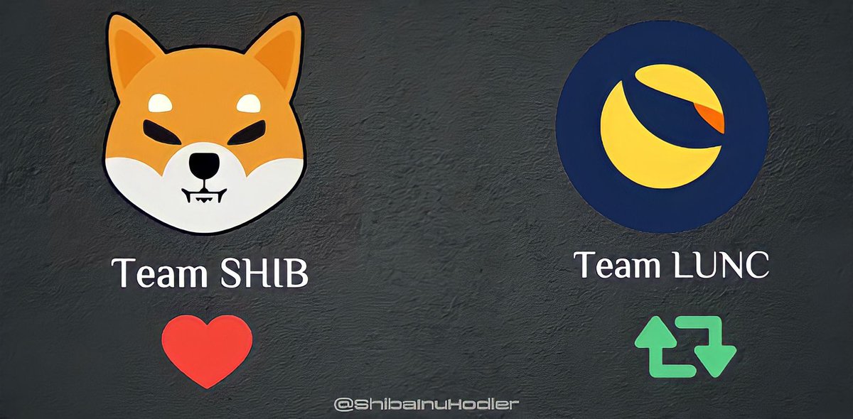 ShibaInuHodler's tweet photo. What’s your favourite coin? 🧐

$SHIB or $LUNC https://t.co/1JsS5TQl2x