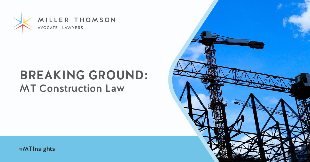 MillerThomson's tweet image. #ICYMI This recent court decision considers whether a construction lien claim be discharged over claims of an #AbuseOfProcess: ow.ly/JLVY50N794w

#MTInsights #MTConstruction