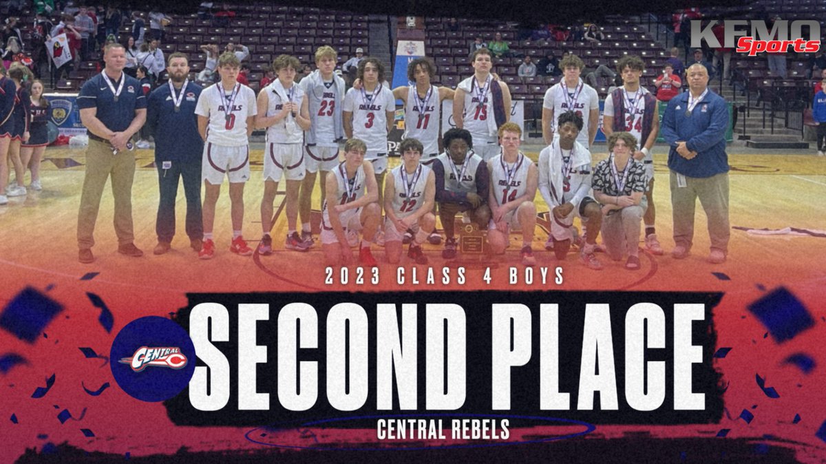 KFMOsportsBB's tweet photo. 🥈The Central Rebels finish in Second Place in the Class 4 State Tournament to cap off a successful season. https://t.co/SIM1k3VFyx