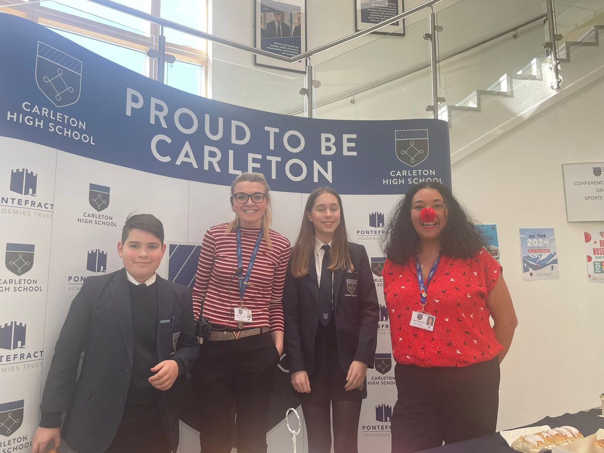 PATCarletonHigh's tweet photo. A big thank you to all our staff and students who got involved in fundraising today for #RedNoseDay
We love seeing our school community come together to support such a great cause - thank you.
#ComicRelief #ProudtobeCarleton https://t.co/e2oNeZyNzg
