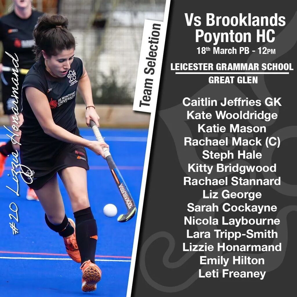 LeicesterHockey's tweet photo. 📢 Team Selection
This week's Ladies 1st team selection, who are playing at home this Saturday against @brooklandshockeyclub at 12pm
The chilly and wet weather is back so wrap up warm and bring a brollie with you.
#team #mens #selection #leices… https://t.co/DzyXS9aSEa https://t.co/oRZIzC5pP9