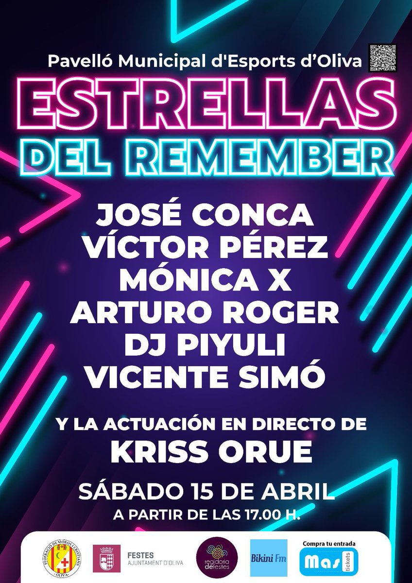 djmonicax's tweet photo. 📅 Sábado 15 ABRIL 2023
📍 ESTRELLAS DEL REMEMBER
Pavelló Municipal D´Esports D´Oliva
🕛 A partir de las 17:00h.
🎟 https://t.co/YBEkk9GqZi
#Remember #DJ #DJane #MonicaX #djmonicax #Oliva #Festival #JoseConca #VictorPerez #ArturoRoger #DJPiyuli #VicenteSimó #KrissOrue https://t.co/rWGWKwpjQp