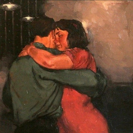 Breve
pero demoledor el instante
en que comprendes
que con amor
no alcanza.

― Mercedes Romero Russo

Óleo sobre lienzo por el pintor americano Joseph Lorusso.