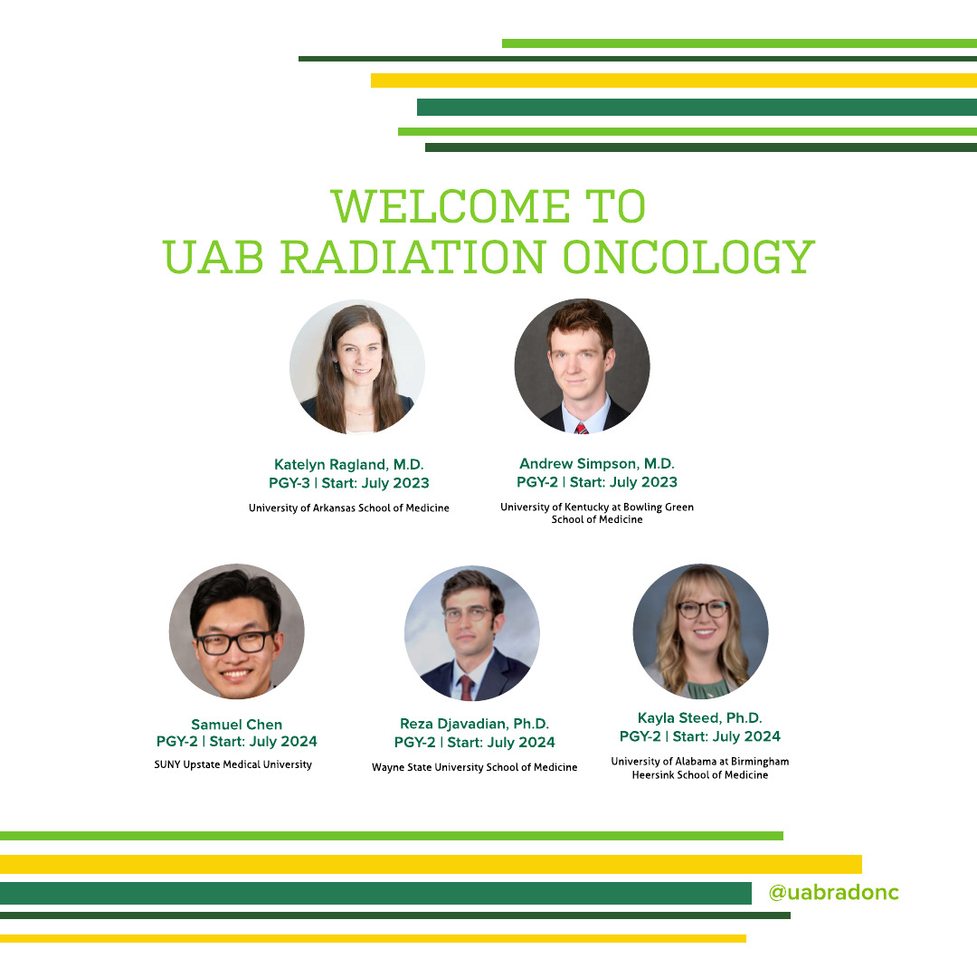UABradonc's tweet photo. We're excited to welcome our newest physician residents to @UABradonc! #UABMatchDay2023 #MatchDay2023 #radiationoncology https://t.co/8ZuGHQ1l1E