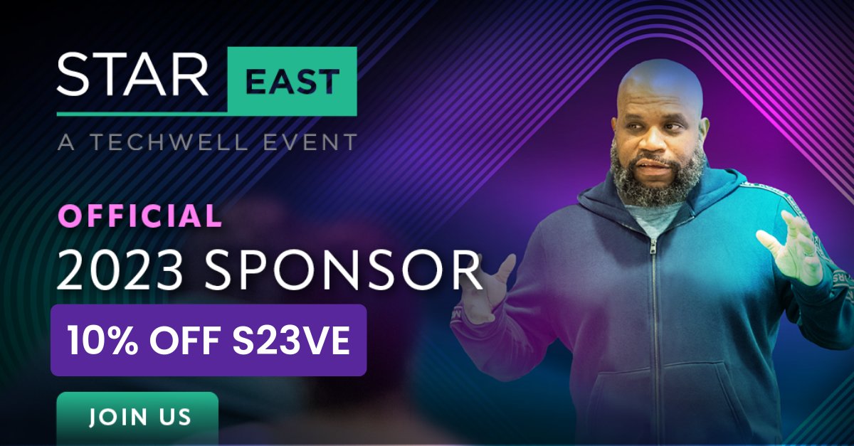 Applitools's tweet image. We&apos;re sponsoring #STAREAST in Orlando from April 30-May 5 with @TechWell.

Our very own @automationpanda will deliver his talk &apos;Automating #VisualTests with @Cypress_io.&apos; Don&apos;t miss out on the fun! Register now and use code &apos;S23VE&apos; for a 10% discount ↓

bit.ly/3HLdcUn