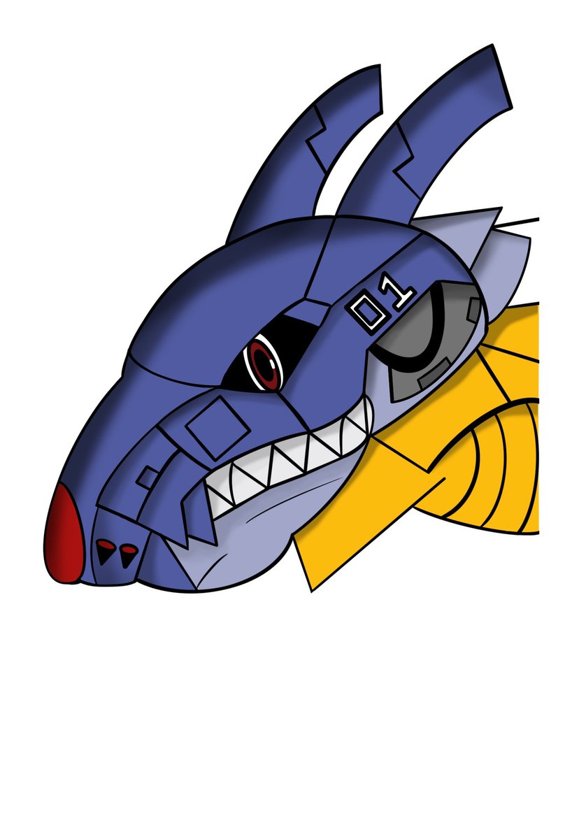 Panther head/old school fighter plane/digimon hybrid is a mouthful to say, but it’s a cool concept. 

Enjoy this metal garurumon idea I had and brought to life. 

#digimon #panther #fighterjet #tattooart