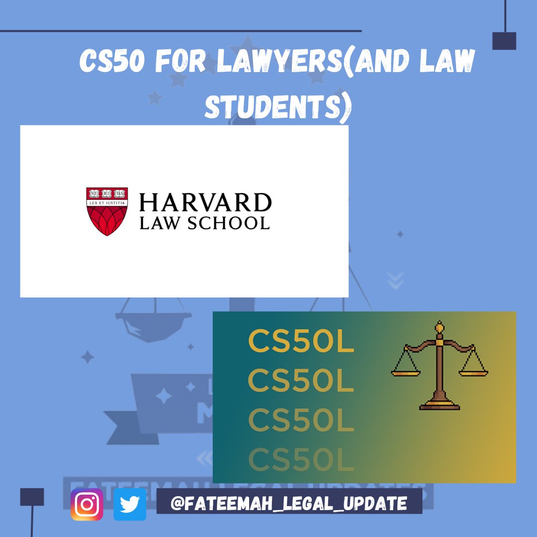 Are you a lawyer or a law student that is challenged with the intersection of law and technology, here is a course that equips students with a deeper understanding of the legal implications of technological decisions.   
#HarvardNetwork #technology
#nigerianlawstudent    #lawyers