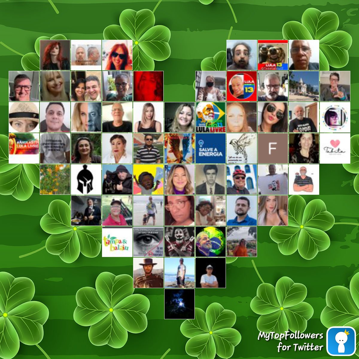 Meus maiores fãs incríveis #mytopfollowers #StPatricksDay via dixapp.com/mytopfollowers… Retweet se você se vir @Flavia_1901 @robeuman @Maria_Rebocho__ @Pitzcozinho @Tweetando12 @Marcelusbraga7 @WilmarPetista @Floramarela243 @alvaroluizcunha @Ma...