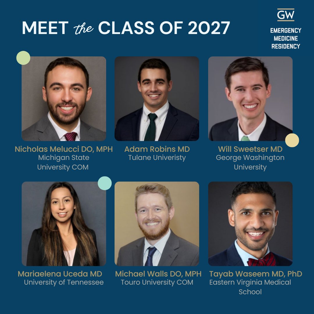 Welcome to our newest residency class! We are so excited to meet all of you in person and have you join our EM family!
