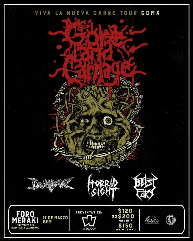 LlamadoBestia's tweet photo. Hoy 17 de Marzo en #Meraki se presenta #GoreNCarnage junto con @douchebagzmx
@HorridSight y #BlastFury https://t.co/dJWyo5rVJR