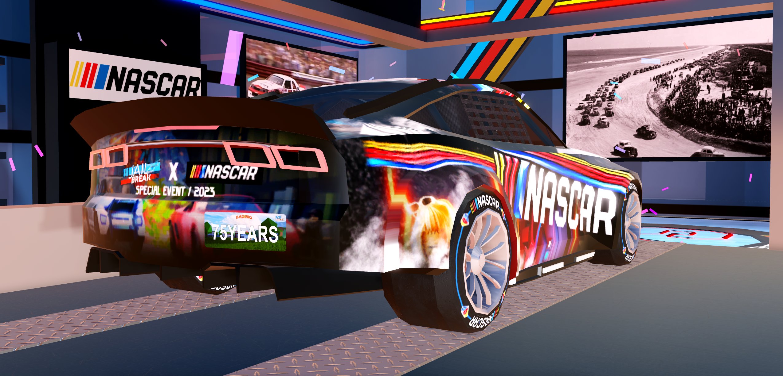 NASCAR debuts customized virtual car in Jailbreak on Roblox