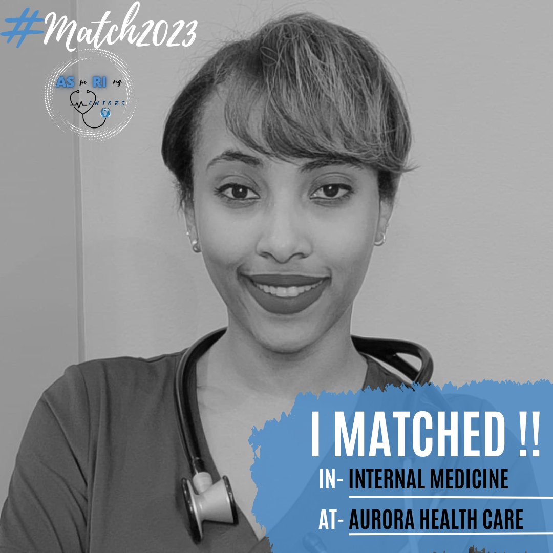 Congratulations to our Founder and CEO Dr. <a href="/Meklit_HundeMD/">Meklit Hunde, MD</a> !! 🥳
#match2023 #aspiringmentors #findamentorbeamentor
