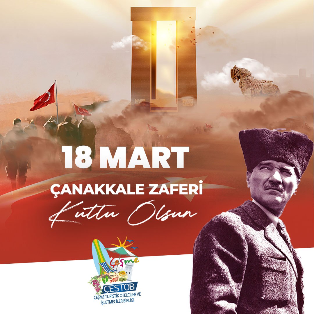 🇹🇷18 Mart Çanakkale Zaferi’nin 108. yıldönümünde, Başkomutan Mustafa Kemal Atatürk’ü ve aziz şehitlerimizi saygı ve minnetle anıyoruz. #cestob #cesme #izmir
#çanakkale #18mart #18martçanakkalezaferi #18mart1915 #çanakkalezaferi #çanakkaledenizzaferi