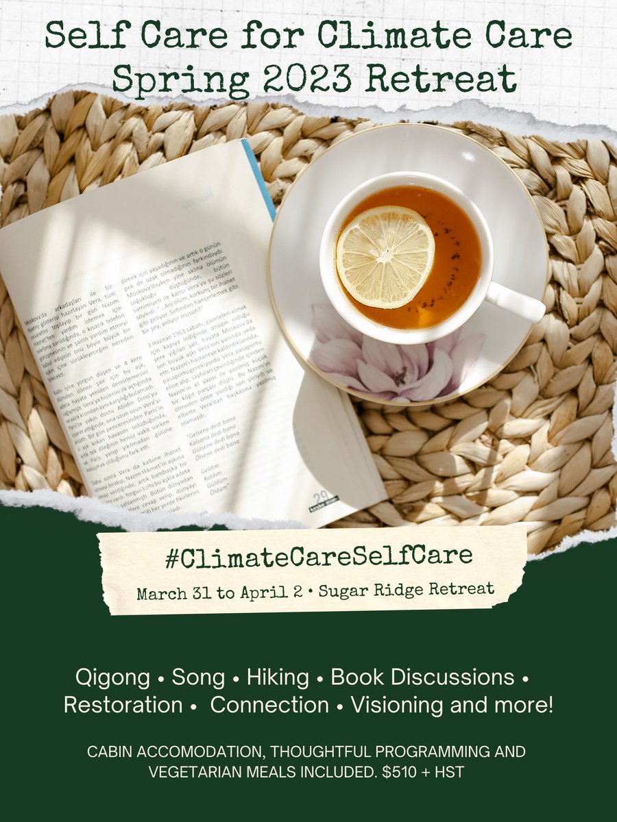 Two weeks until our cozy #selfcare for #climatecare retreat at Sugar Ridge Retreat Center. Looking to #recharge, #reset, #renew? Join us! pluggedinpodcast.ca/new-blog-2/spr…