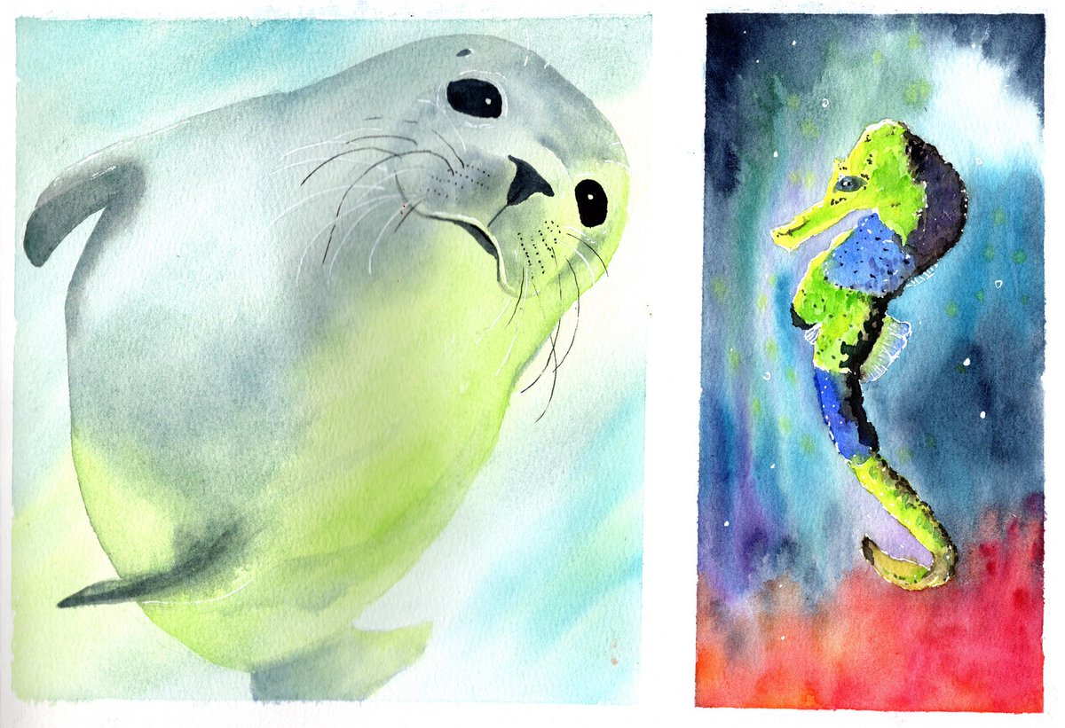 beckytregear's tweet photo. Sea life paintings with Paul Rubens Watercolours, which they sent me to try out (yay!)
Full review here: https://t.co/3o9f5iYZs9 https://t.co/4nanxBCjxE