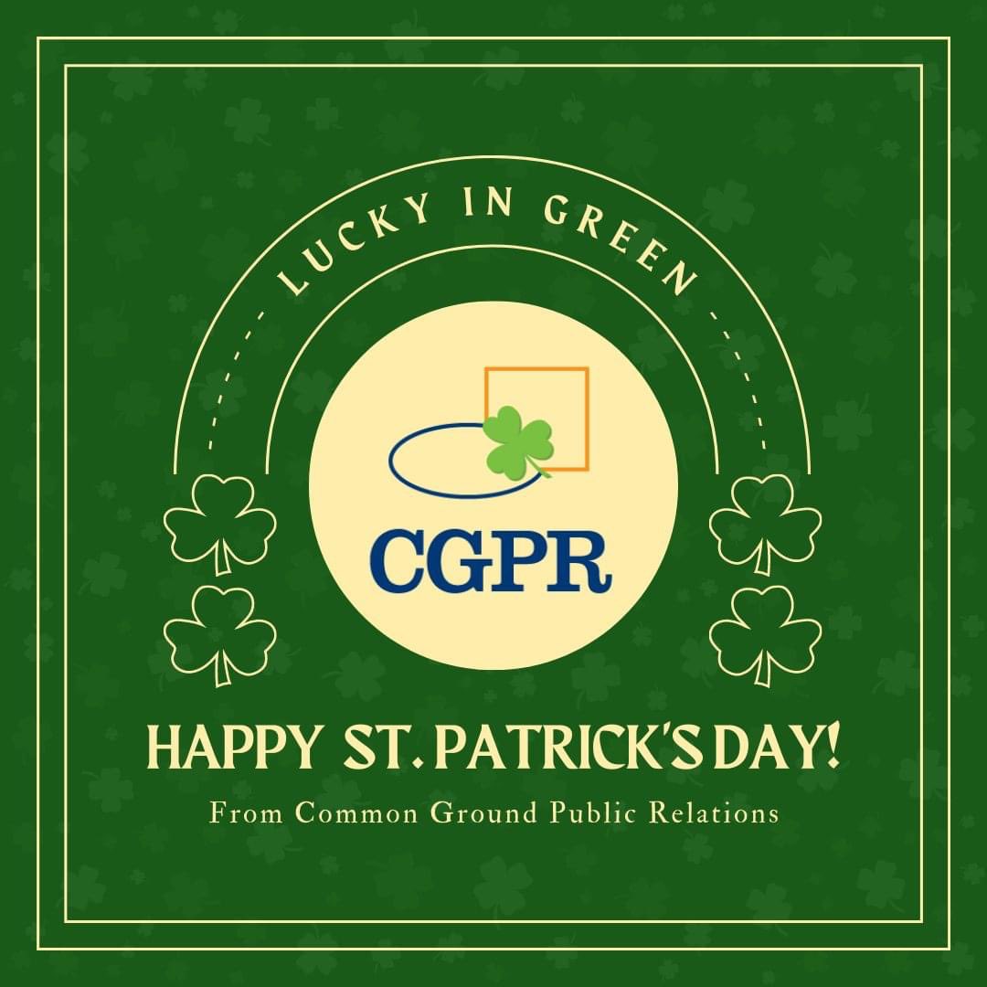 CommonGroundPR's tweet photo. We’ve got our lucky green today. 🍀Happy St. Patrick’s Day! https://t.co/3qlwtrXUBk