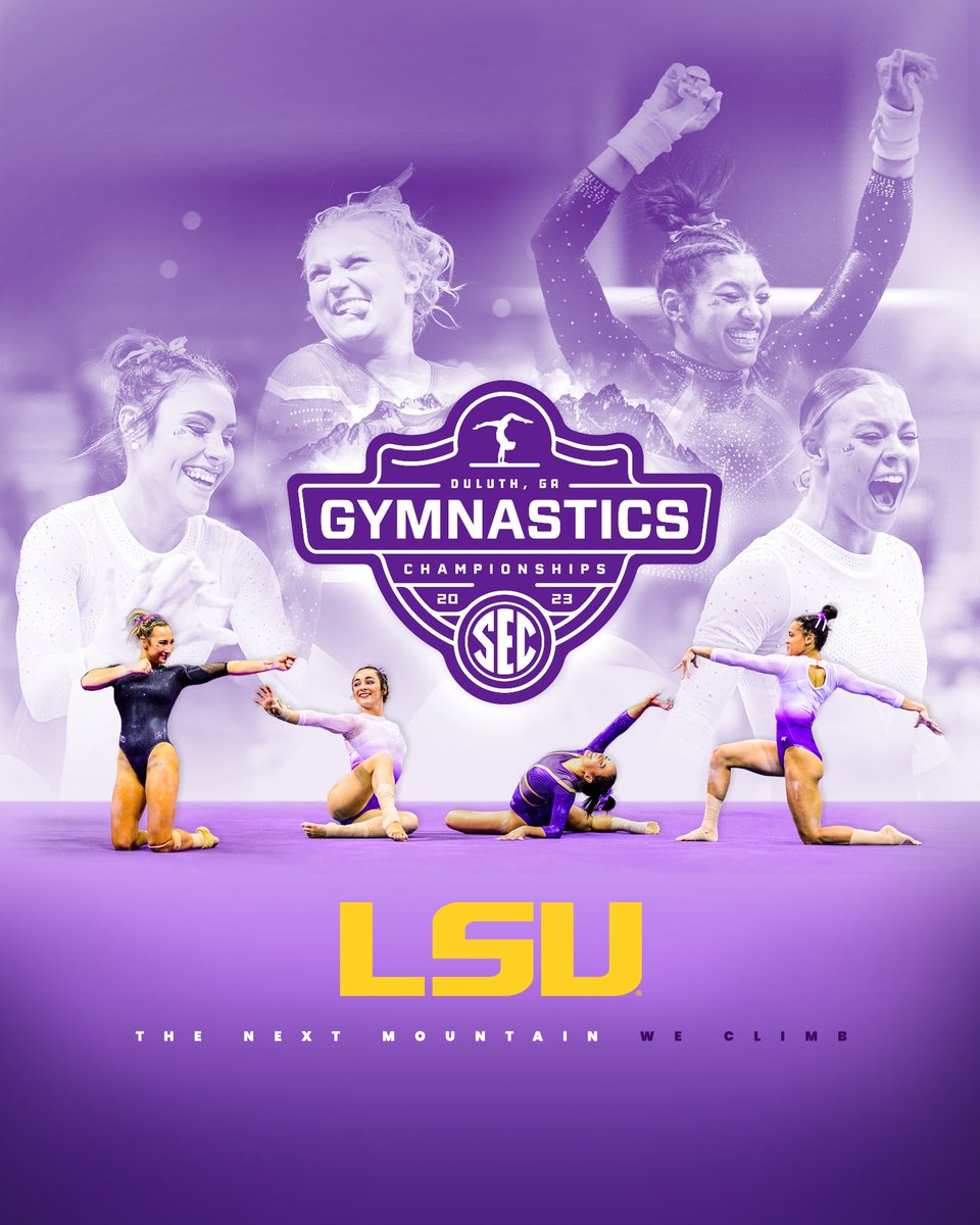 It’s Almost That Time  

No. 6 LSU will compete in session II of the <a href="/SEC/">Southeastern Conference</a> Championships on Saturday, March 18, at 7 p.m. CT on SEC Network!

🔗 lsul.su/3yLu9K7