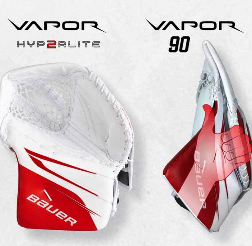GoalieGearNerd's tweet photo. ‼️Bauer 90° Trapper‼️
In the midst @BauerHockey’s launch of the #Hyperlite2 customizer, they’ve quietly also dropped a 90° glove option. Coupled with their existing options, Bauer has a glove for every goalie. https://t.co/FLIznlRVRn