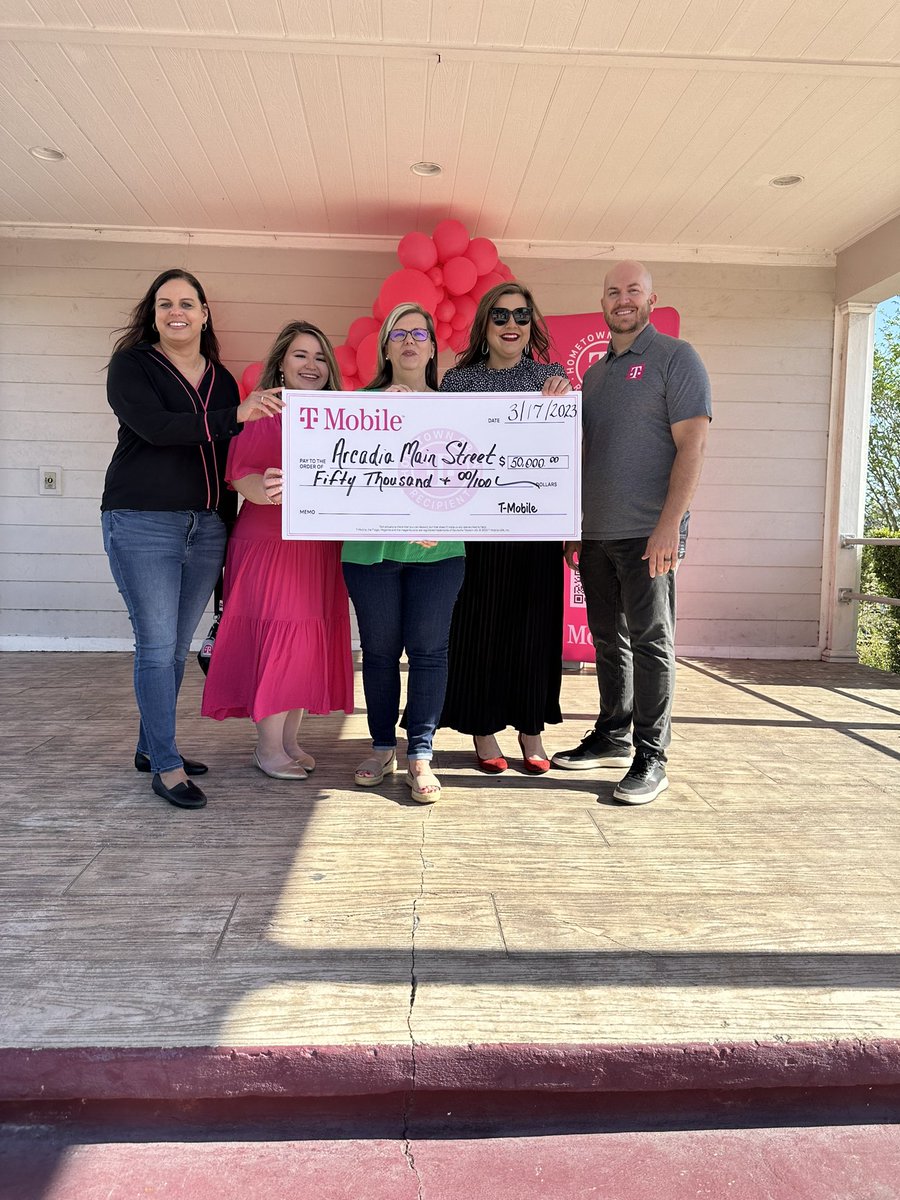 Congratulations <a href="/ArcadiaMain/">Arcadia Main Street</a> for winning a #HomeTownGrant from <a href="/TMobile/">T-Mobile</a>.  Excited to see all of the revitalization efforts underway in the Arcadia downtown area.  <a href="/jffcmmngs/">Jeff Cummings</a>  <a href="/TSanzano/">Tara Sanzano</a>