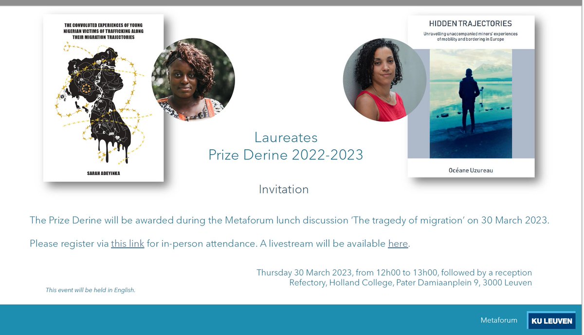 Ilse Derluyn (@ilsederluyn) on Twitter photo Another huge achievement of <a href="/childmove/">ChildMove Project</a>. Prize Derine for @sarahaadeyinka <a href="/Oceane_Uzureau/">Océane Uzureau</a>! <a href="/ERC_Research/">European Research Council (ERC)</a> <a href="/DepartmentSWSP/">Department of Social Work and Social Pedagogy</a> <a href="/ResearchUGent/">Ghent University Research</a> Another huge achievement of <a href="/childmove/">ChildMove Project</a>. Prize Derine for @sarahaadeyinka <a href="/Oceane_Uzureau/">Océane Uzureau</a>! <a href="/ERC_Research/">European Research Council (ERC)</a> <a href="/DepartmentSWSP/">Department of Social Work and Social Pedagogy</a> <a href="/ResearchUGent/">Ghent University Research</a>