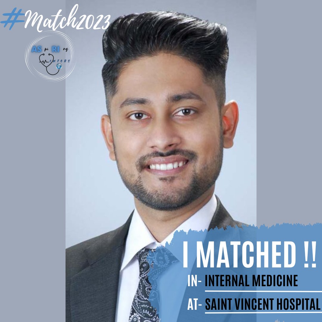 Congratulations to our mentor Dr. Amir Joshi <a href="/AmirJoshi33/">Amir Joshi</a> !! 🥳
#match2023 #MedTwitter #aspiringmentors #findamentorbeamentor
