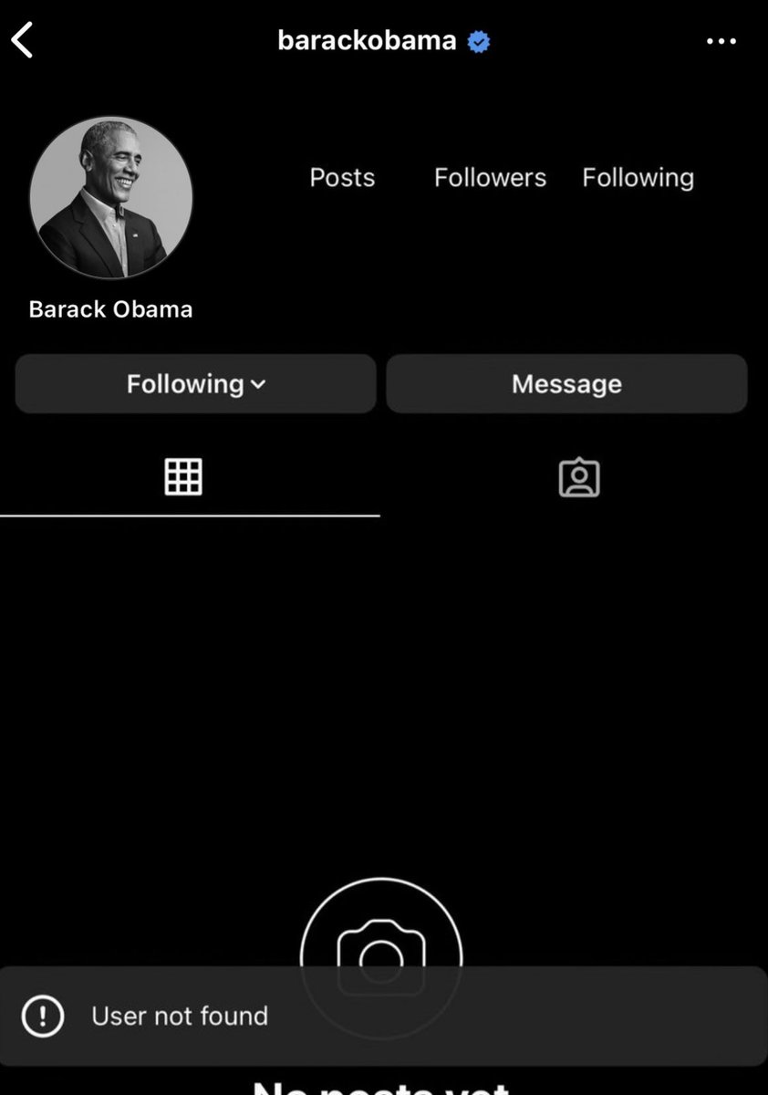 spaceeong's tweet image. barack obama has deactivated his instagram