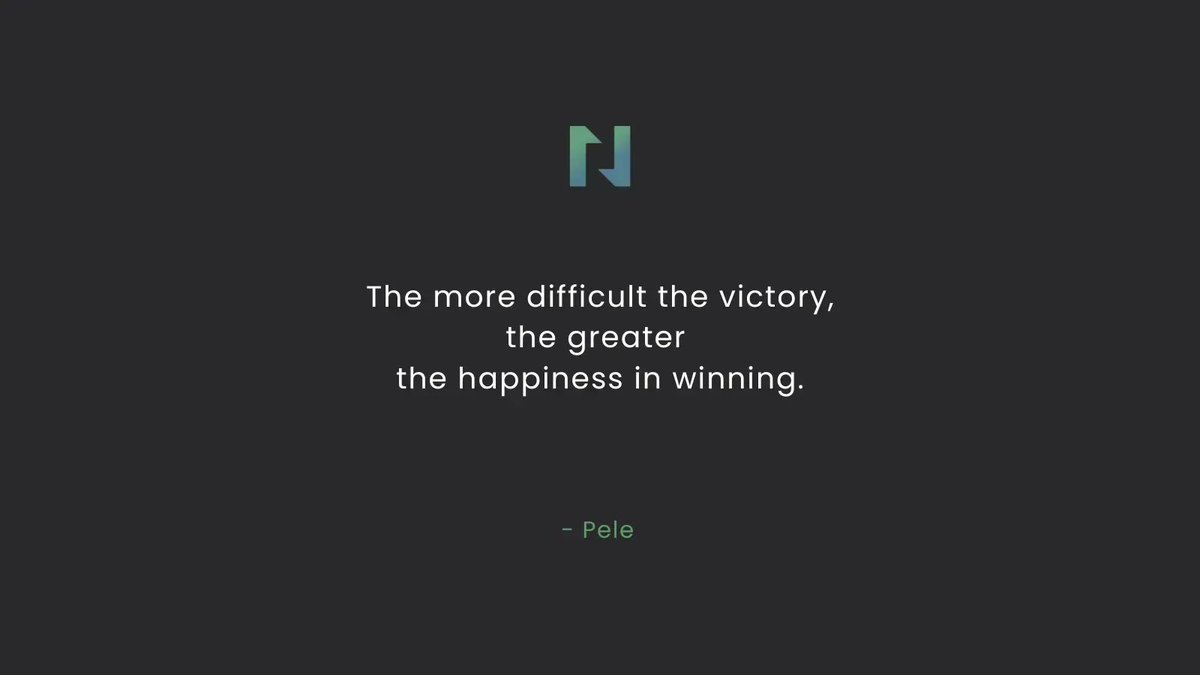 nspireapp's tweet photo. The more difficult the victory, the greater the happiness in winning.
- Pele

#nspireapp #dailyquote #motivation #inspiration https://t.co/MzHsxqMBsq